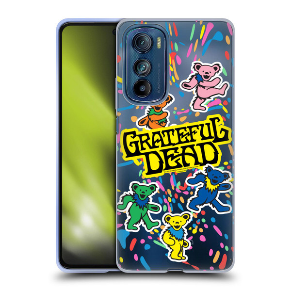 Grateful Dead Trends Bear Color Splatter Soft Gel Case for Motorola Edge 30