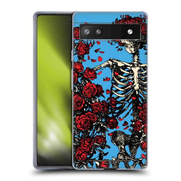 Grateful Dead Trends Bertha Skull Roses Soft Gel Case for Google Pixel 6a