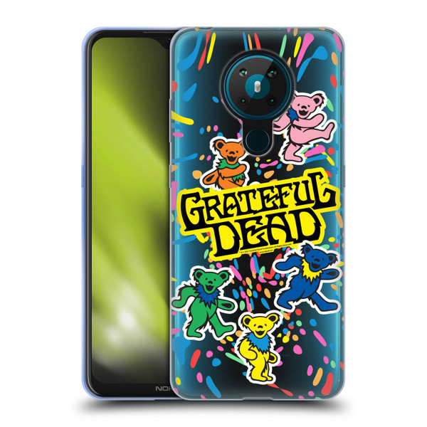Grateful Dead Trends Bear Color Splatter Soft Gel Case for Nokia 5.3