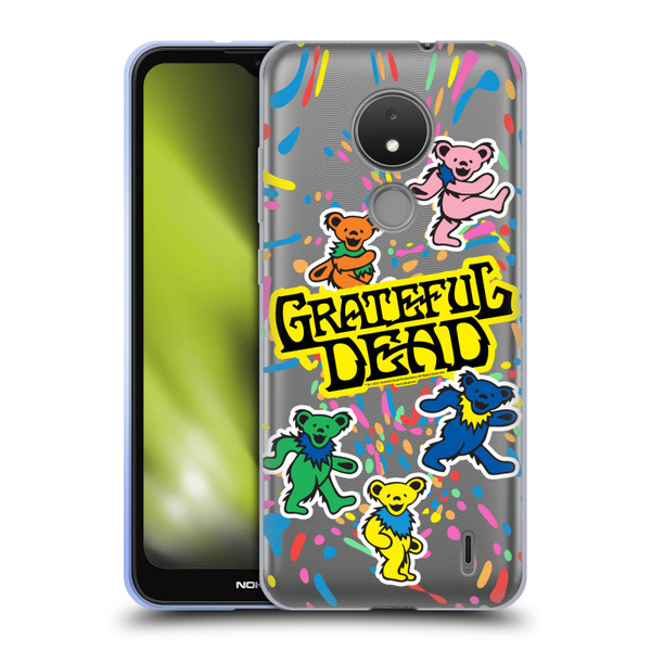 Grateful Dead Trends Bear Color Splatter Soft Gel Case for Nokia C21