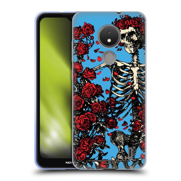 Grateful Dead Trends Bertha Skull Roses Soft Gel Case for Nokia C21