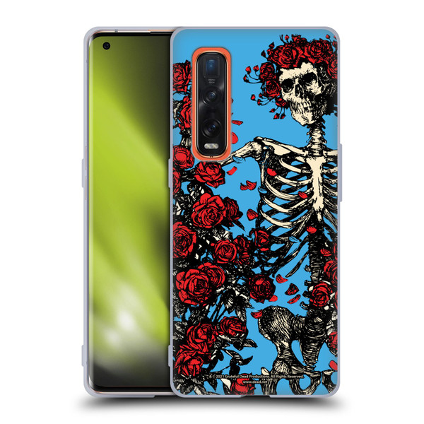 Grateful Dead Trends Bertha Skull Roses Soft Gel Case for OPPO Find X2 Pro 5G