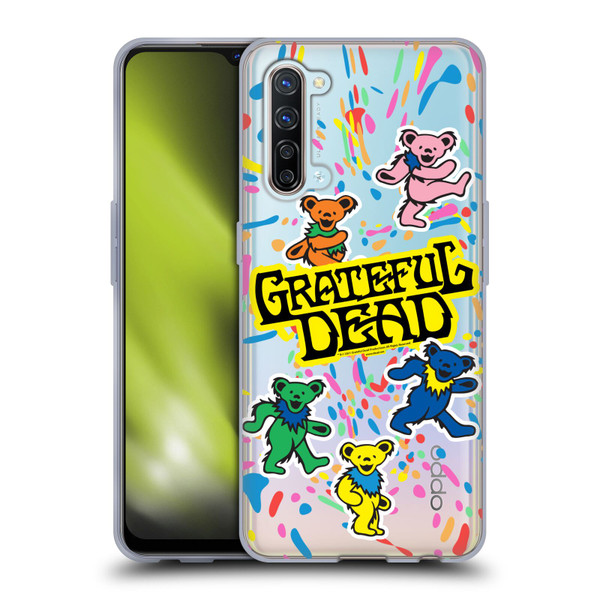 Grateful Dead Trends Bear Color Splatter Soft Gel Case for OPPO Find X2 Lite 5G