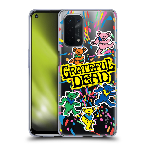 Grateful Dead Trends Bear Color Splatter Soft Gel Case for OPPO A54 5G