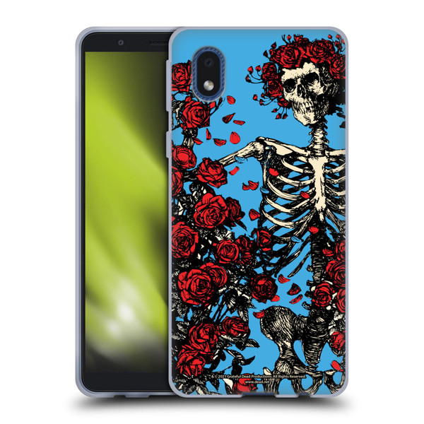 Grateful Dead Trends Bertha Skull Roses Soft Gel Case for Samsung Galaxy A01 Core (2020)