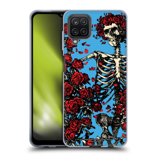 Grateful Dead Trends Bertha Skull Roses Soft Gel Case for Samsung Galaxy A12 (2020)