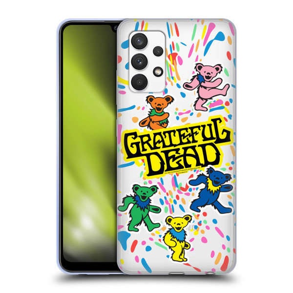 Grateful Dead Trends Bear Color Splatter Soft Gel Case for Samsung Galaxy A32 (2021)
