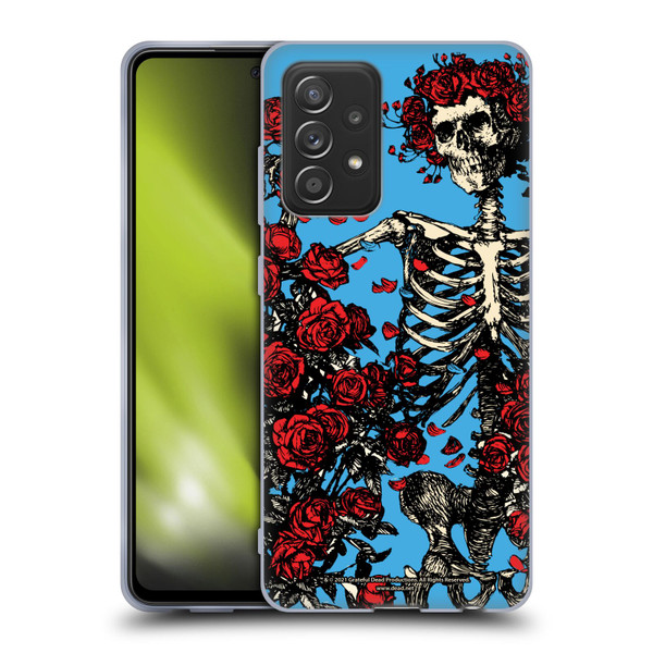 Grateful Dead Trends Bertha Skull Roses Soft Gel Case for Samsung Galaxy A52 / A52s / 5G (2021)