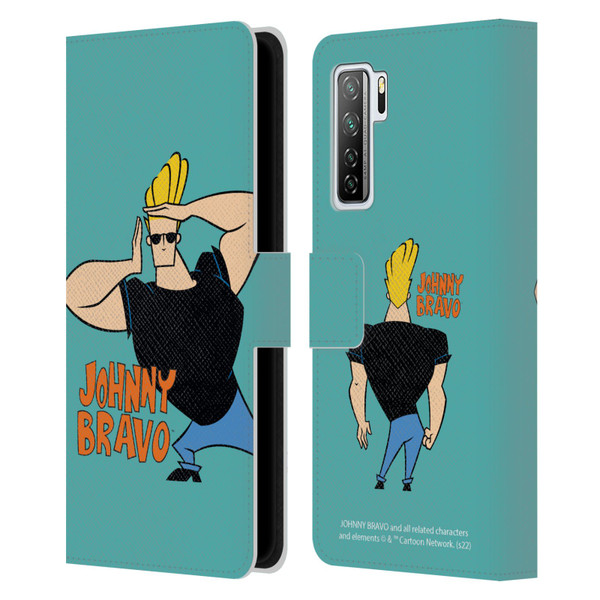 Johnny Bravo Graphics Character Leather Book Wallet Case Cover For Huawei Nova 7 SE/P40 Lite 5G