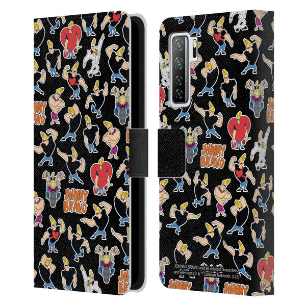 Johnny Bravo Graphics Pattern Leather Book Wallet Case Cover For Huawei Nova 7 SE/P40 Lite 5G