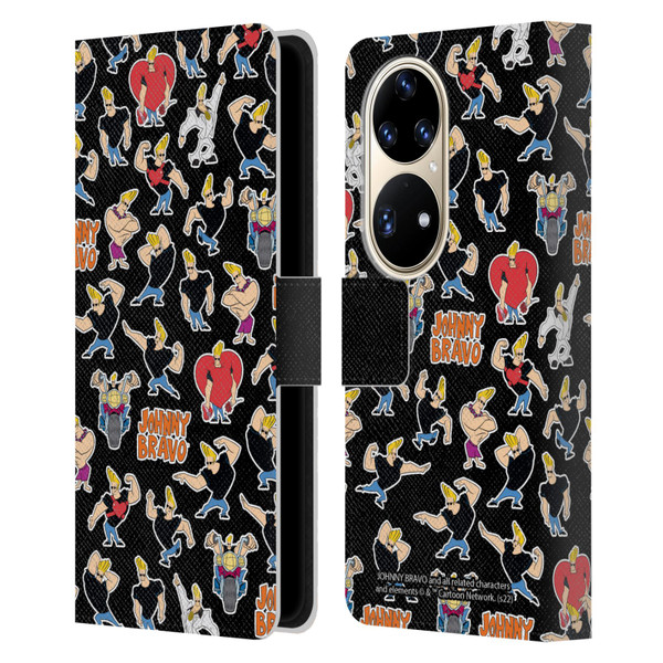 Johnny Bravo Graphics Pattern Leather Book Wallet Case Cover For Huawei P50 Pro