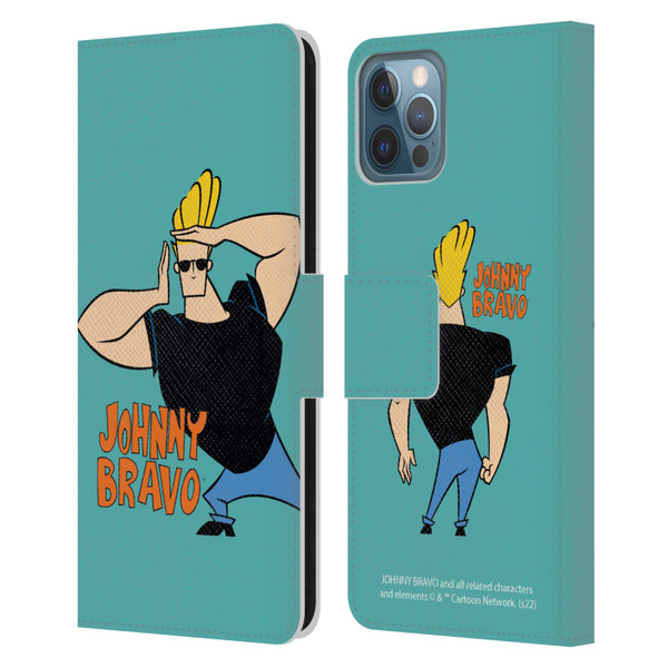 Johnny Bravo Graphics Character Leather Book Wallet Case Cover For Apple iPhone 12 / iPhone 12 Pro