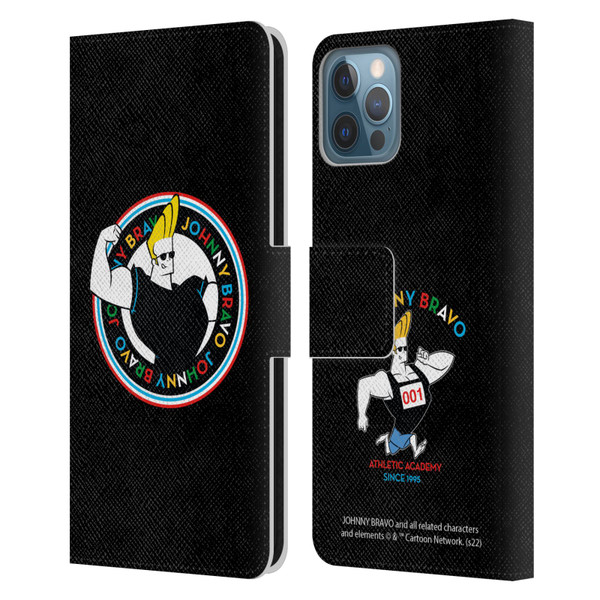 Johnny Bravo Graphics Logo Leather Book Wallet Case Cover For Apple iPhone 12 / iPhone 12 Pro