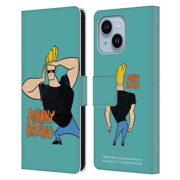 Johnny Bravo Graphics Character Leather Book Wallet Case Cover For Apple iPhone 14 Plus