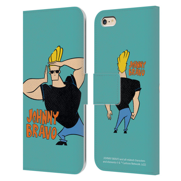Johnny Bravo Graphics Character Leather Book Wallet Case Cover For Apple iPhone 6 Plus / iPhone 6s Plus