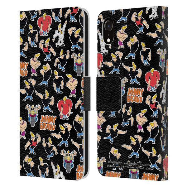 Johnny Bravo Graphics Pattern Leather Book Wallet Case Cover For Apple iPhone XR
