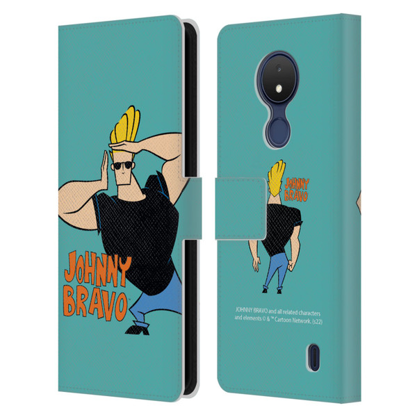 Johnny Bravo Graphics Character Leather Book Wallet Case Cover For Nokia C21