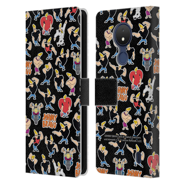 Johnny Bravo Graphics Pattern Leather Book Wallet Case Cover For Nokia C21