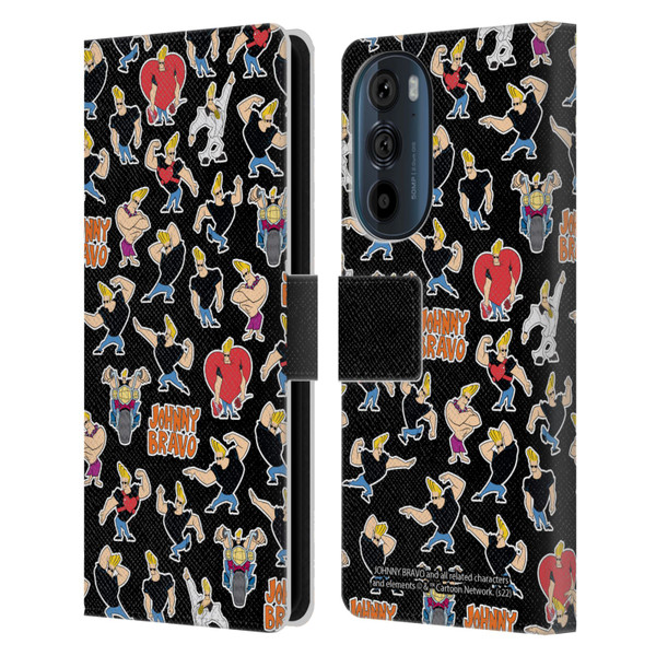 Johnny Bravo Graphics Pattern Leather Book Wallet Case Cover For Motorola Edge 30