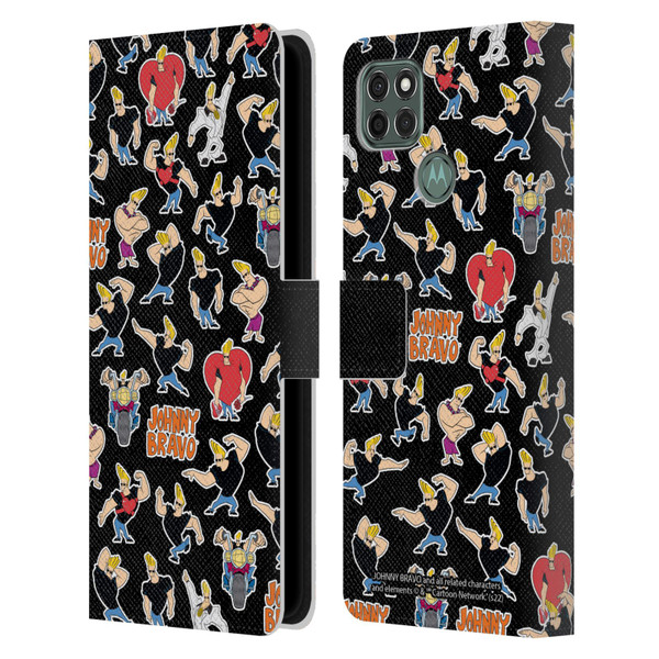 Johnny Bravo Graphics Pattern Leather Book Wallet Case Cover For Motorola Moto G9 Power