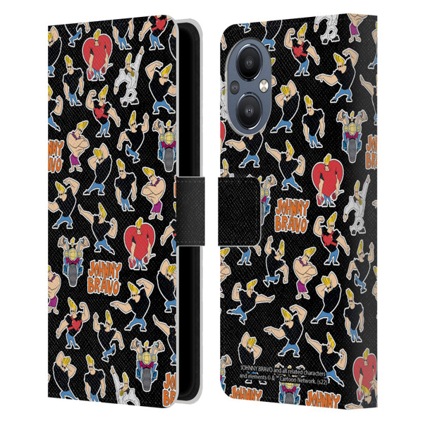 Johnny Bravo Graphics Pattern Leather Book Wallet Case Cover For OnePlus Nord N20 5G