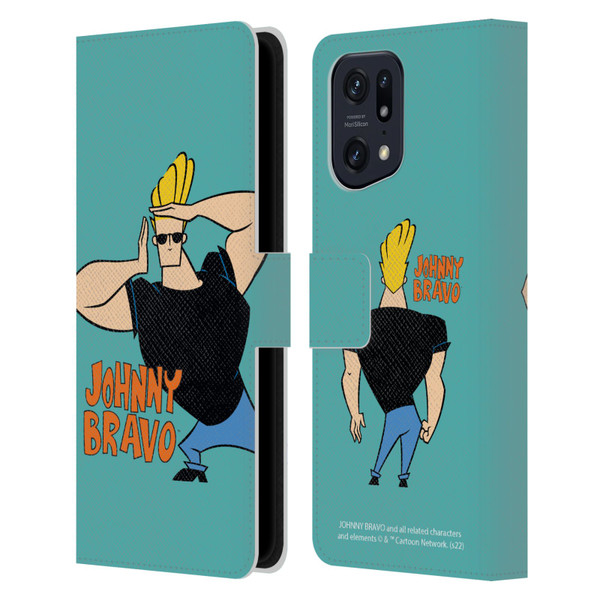 Johnny Bravo Graphics Character Leather Book Wallet Case Cover For OPPO Find X5