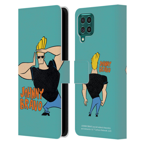 Johnny Bravo Graphics Character Leather Book Wallet Case Cover For Samsung Galaxy F62 (2021)