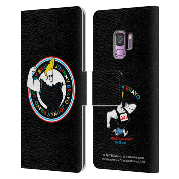 Johnny Bravo Graphics Logo Leather Book Wallet Case Cover For Samsung Galaxy S9