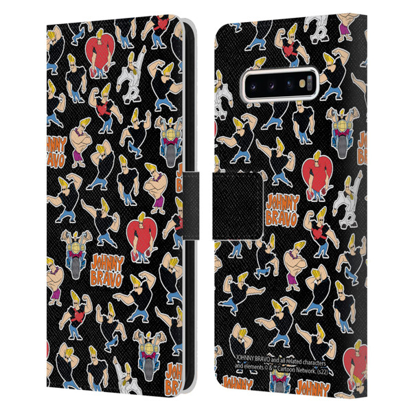 Johnny Bravo Graphics Pattern Leather Book Wallet Case Cover For Samsung Galaxy S10+ / S10 Plus