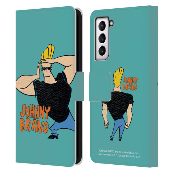 Johnny Bravo Graphics Character Leather Book Wallet Case Cover For Samsung Galaxy S21 5G