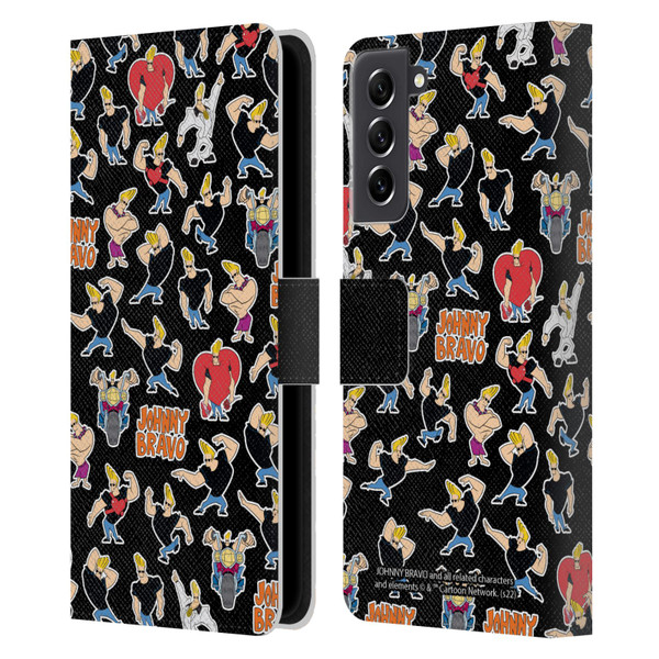 Johnny Bravo Graphics Pattern Leather Book Wallet Case Cover For Samsung Galaxy S21 FE 5G