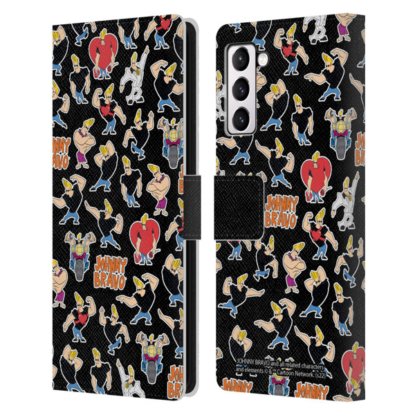 Johnny Bravo Graphics Pattern Leather Book Wallet Case Cover For Samsung Galaxy S21+ 5G