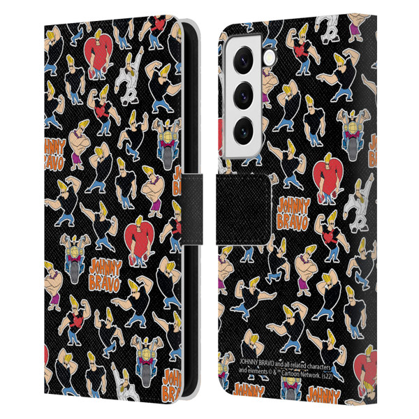 Johnny Bravo Graphics Pattern Leather Book Wallet Case Cover For Samsung Galaxy S22 5G