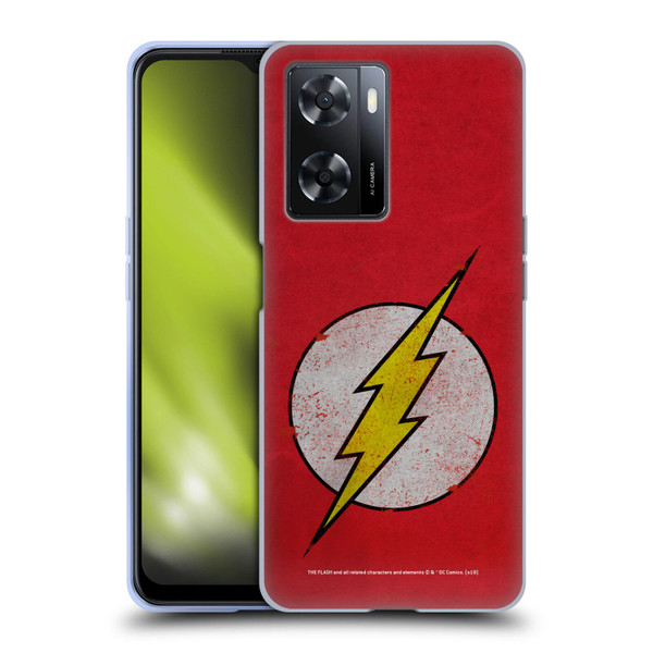 The Flash DC Comics Logo Distressed Look Soft Gel Case for OPPO A57s