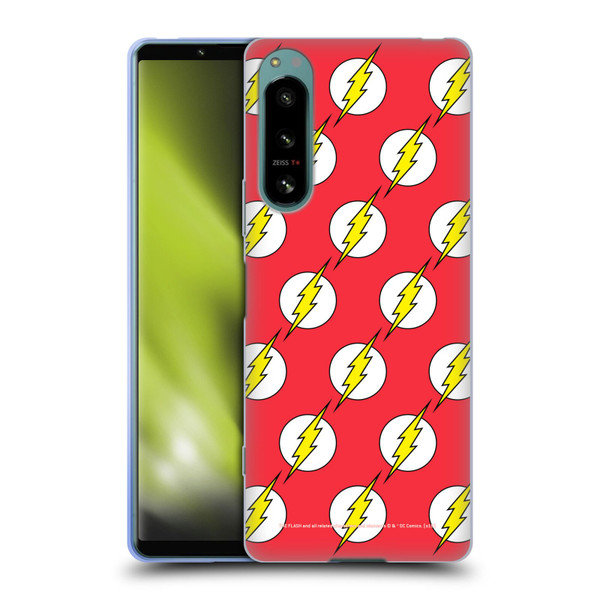 The Flash DC Comics Logo Pattern Soft Gel Case for Sony Xperia 5 IV