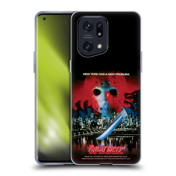 Friday the 13th Part VIII Jason Takes Manhattan Graphics Key Art Soft Gel Case for OPPO Find X5 Pro