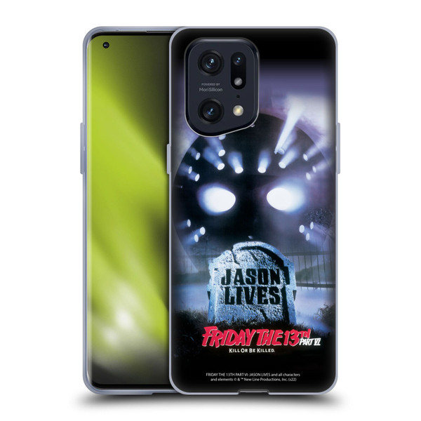 Friday the 13th Part VI Jason Lives Key Art Poster Soft Gel Case for OPPO Find X5 Pro