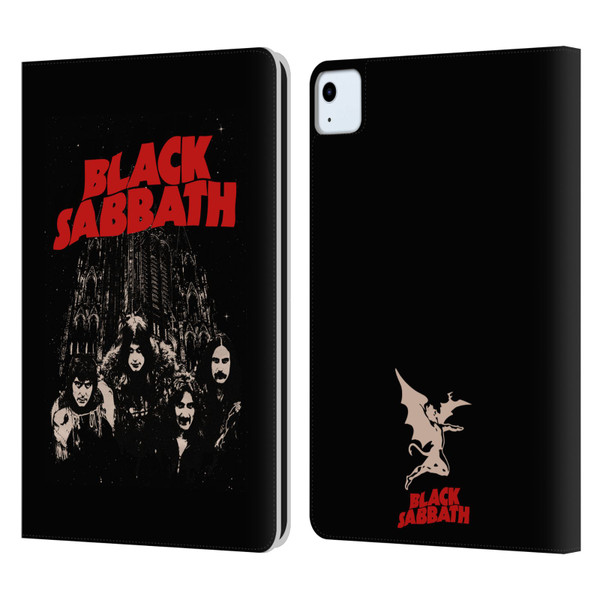 Black Sabbath Key Art Red Logo Leather Book Wallet Case Cover For Apple iPad Air 2020 / 2022