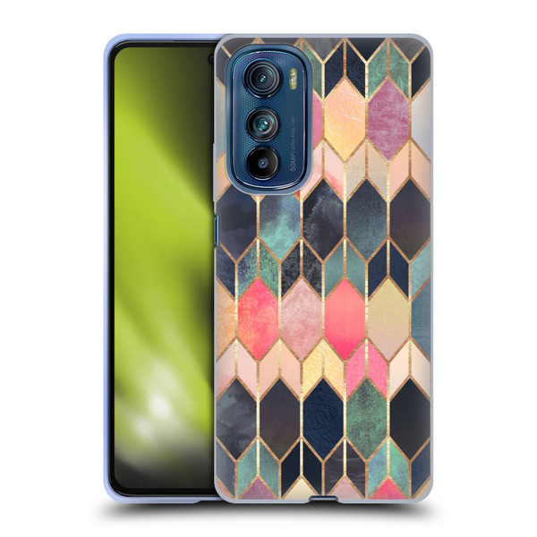 Elisabeth Fredriksson Geometric Design And Pattern Colourful Stained Glass Soft Gel Case for Motorola Edge 30