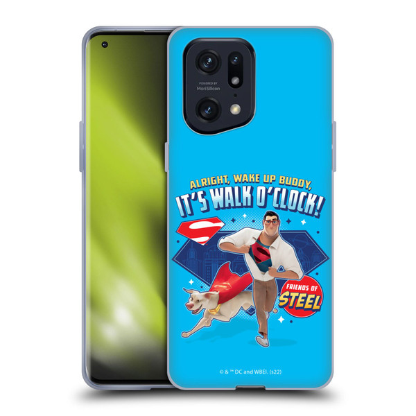 DC League Of Super Pets Graphics It's Walk O' Clock Soft Gel Case for OPPO Find X5 Pro