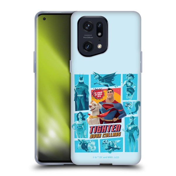 DC League Of Super Pets Graphics Tighten Your Collars Soft Gel Case for OPPO Find X5 Pro