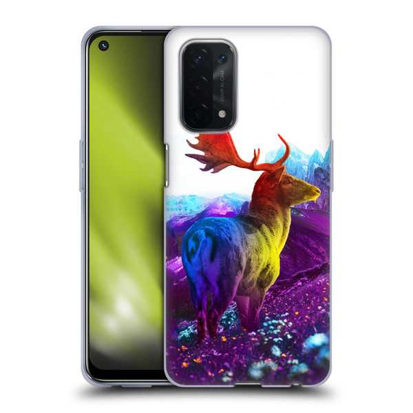 Dave Loblaw Animals Purple Mountain Deer Soft Gel Case for OPPO A54 5G