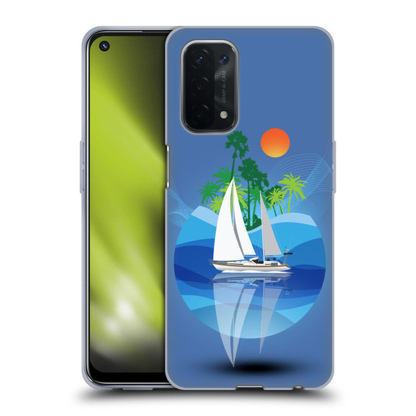 Dave Loblaw Contemporary Art Tropical Waters Soft Gel Case for OPPO A54 5G