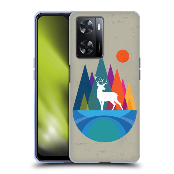 Dave Loblaw Contemporary Art Mountain Deer Soft Gel Case for OPPO A57s