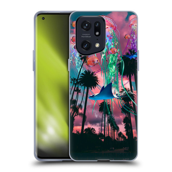 Dave Loblaw Jellyfish California Dreamin Jellyfish Soft Gel Case for OPPO Find X5 Pro