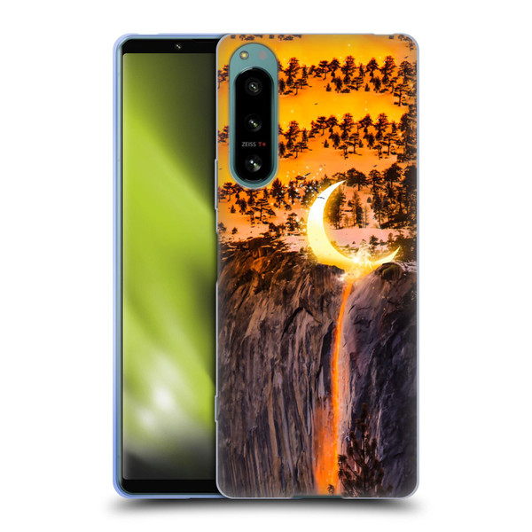 Dave Loblaw Sci-Fi And Surreal Fire Canyon Moon Soft Gel Case for Sony Xperia 5 IV