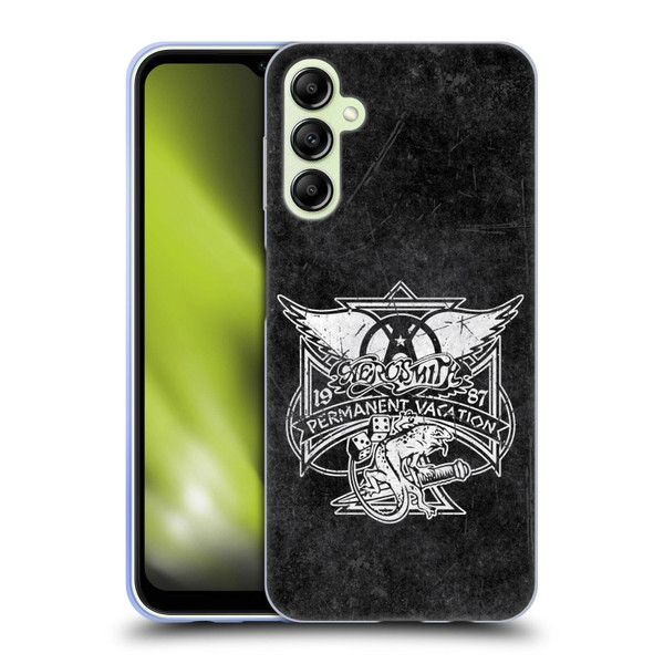 Aerosmith Black And White 1987 Permanent Vacation Soft Gel Case for Samsung Galaxy A14 5G
