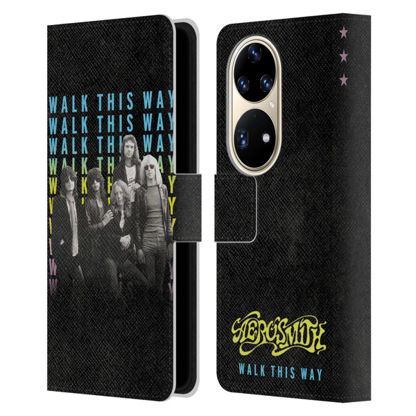 Aerosmith Classics Walk This Way Leather Book Wallet Case Cover For Huawei P50 Pro