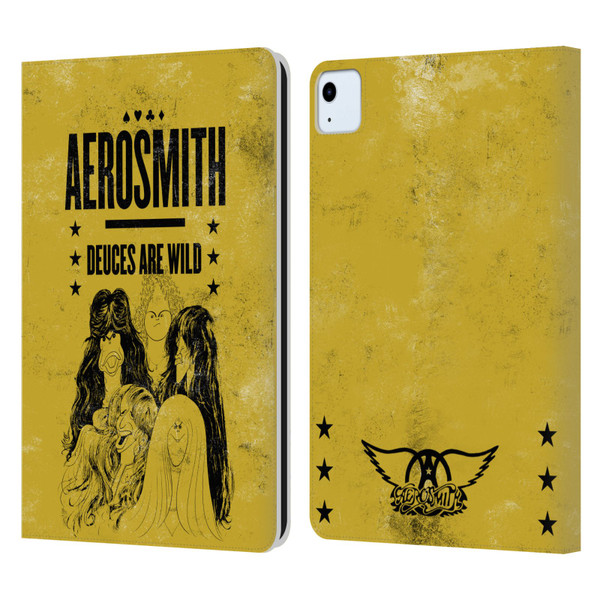 Aerosmith Classics Deuces Are Wild Leather Book Wallet Case Cover For Apple iPad Air 11 2020/2022/2024