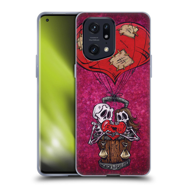 David Lozeau Colourful Grunge Day Of The Dead Soft Gel Case for OPPO Find X5 Pro